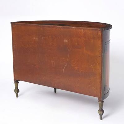 Lot 166 - Adams Style Painted Satinwood Demilune Cabinet