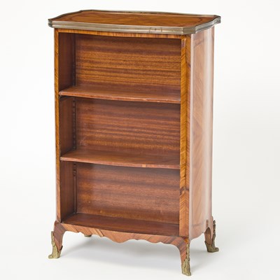 Lot 304 - Louis XV Style Marquetry Double-Sided Small Bookcase