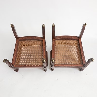 Lot 771 - Pair of George IV Caned Mahogany Bergeres