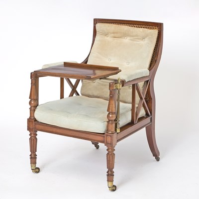 Lot 772 - George IV Mahogany Caned Reading Chair