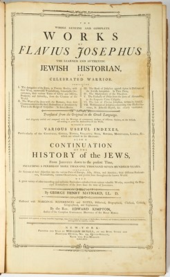 Lot 15 - The first American edition of Josephus