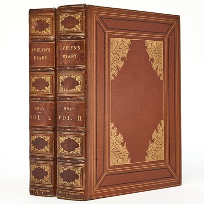 Lot 81 - First edition of Evelyn's memoirs, finely bound and with forty extra-illustrated plates