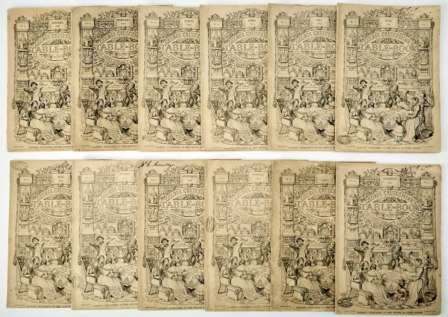 Lot 10 - The rare parts issue of Cruikshank's Table Book