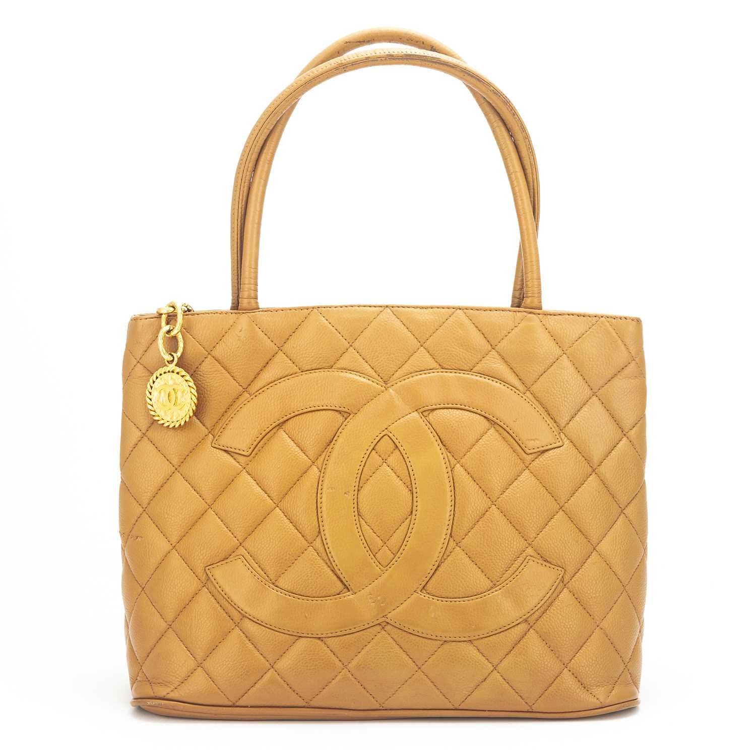 Lot 191 - Chanel Reissue Tan Caviar Leather Tote Bag