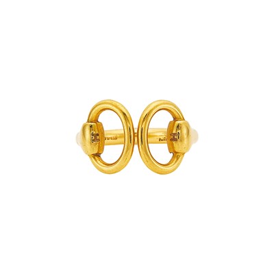 Lot 1009 - Hermès Paris Gold Stirrup Ring