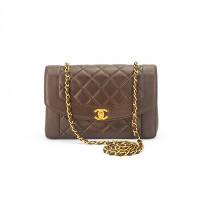 Lot 195 - Chanel Brown Lambskin Leather Flap Bag