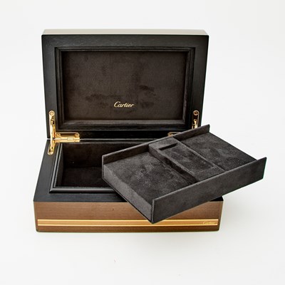 Lot 1192 - Cartier Wood and Lacquer Panther Box