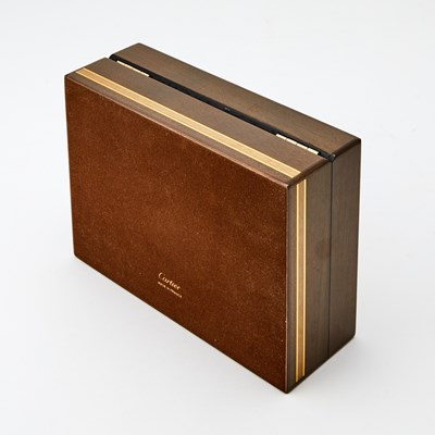 Lot 1192 - Cartier Wood and Lacquer Panther Box