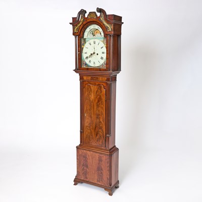 Lot 744 - George III Inlaid Mahogany Long Case Clock