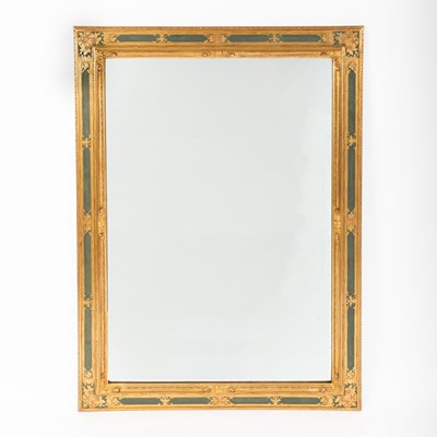 Lot 344 - Italian Green Painted and Gilt Decorated Mirror