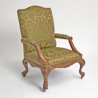 Lot 184 - George II Style Carved Walnut Armchair