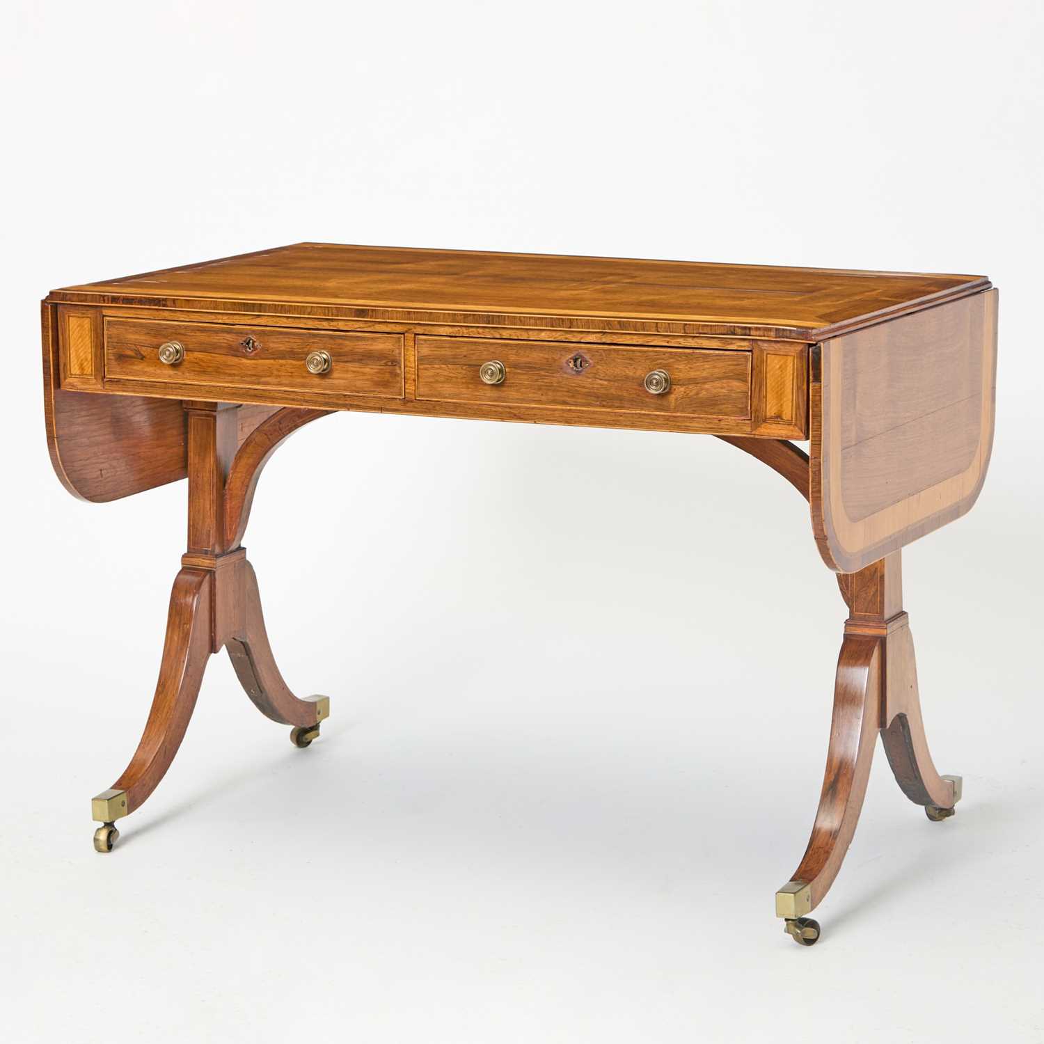 Lot 505 - Late George III Inlaid Rosewood Sofa Table