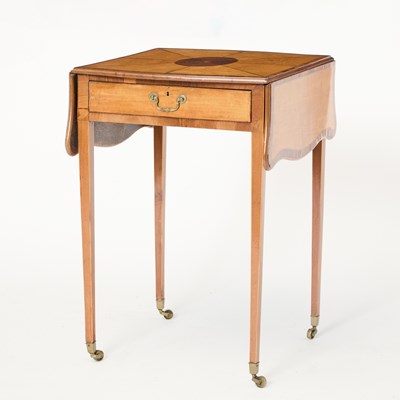 Lot 189 - Late George III Inlaid Satinwood Pembroke Table