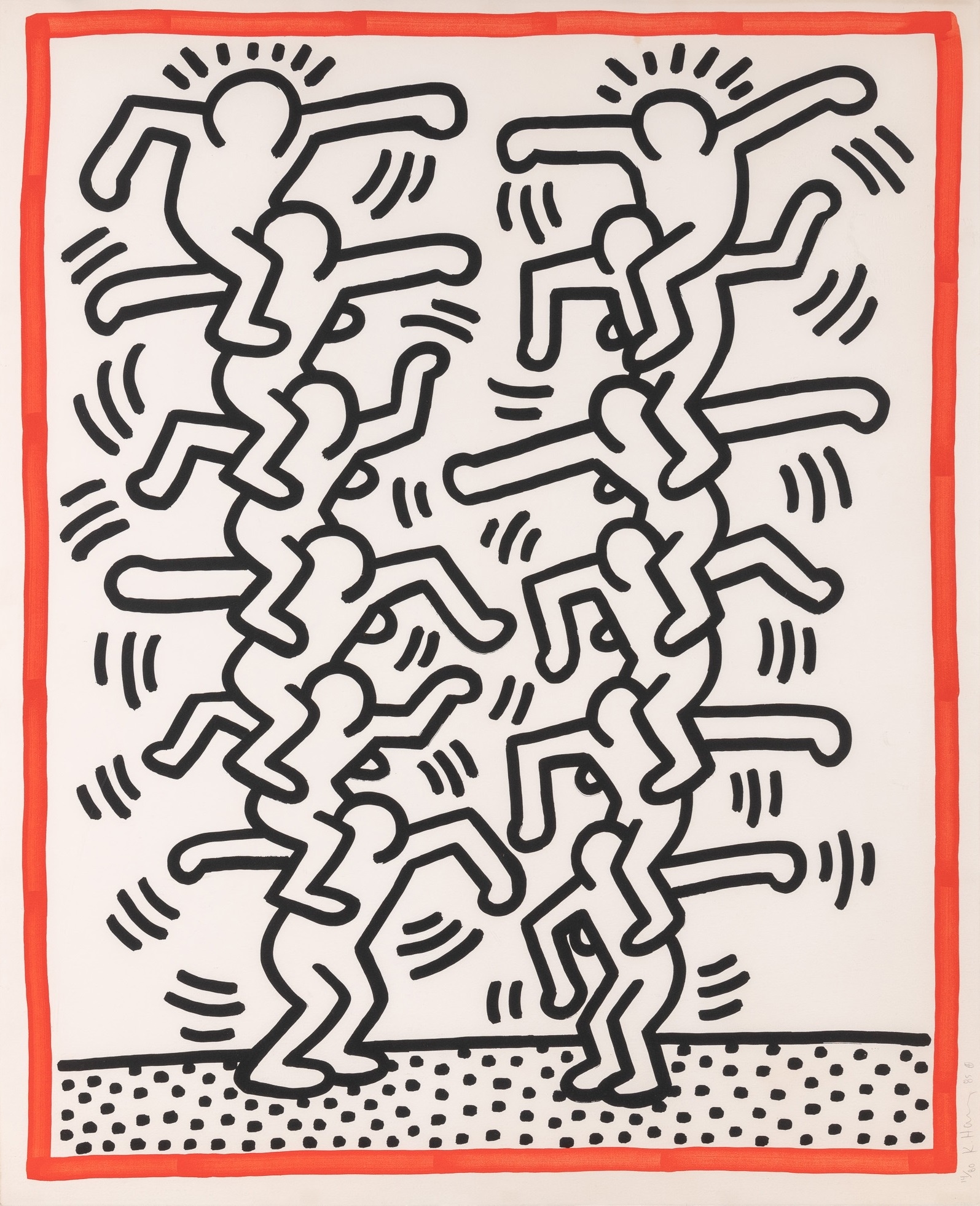 Platex 91120010602 Keith Haring Dessous Verre Set de 6 Light Platex 91120010602 Keith Haring Dessous Verre Set de 6 Light