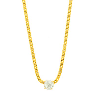 Lot 1109 - Gold and Diamond Necklace