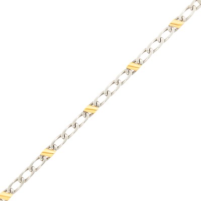 Lot 2272 - Tiffany & Co. Silver and Gold Curb Link Bracelet