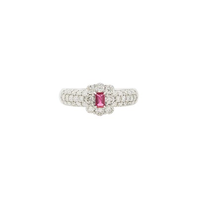 Lot 2108 - Platinum, Ruby and Diamond Ring