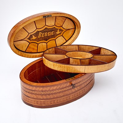 Lot 136 - Group of Four Vintage Inlaid Wood Boxes