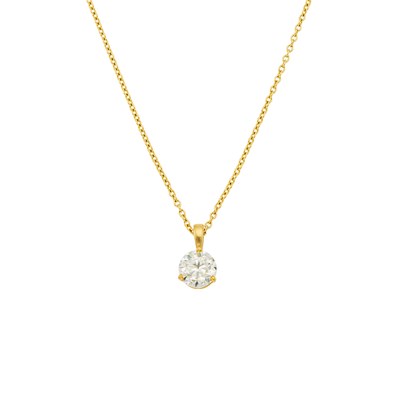 Lot 117 - Gold and Diamond Pendant with Chain Necklace