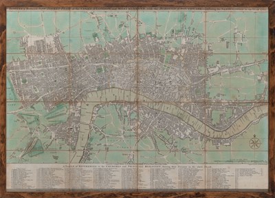 Lot 2 - An eighteenth-century pocket map of London, complete with its original case