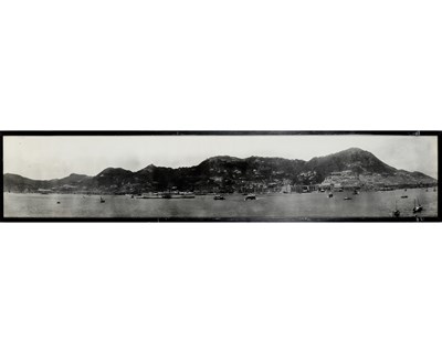 Lot 587 - Fine panorama of Hong Kong viewed from Kowloon towards the Victoria Mountains