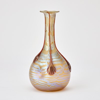 Lot 239 - Loetz Blown and Applied Art Glass Stick Neck Cabinet Vase