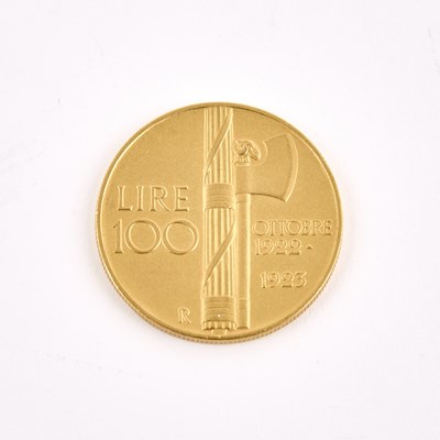 Lot 1083 - Italy 1923 100 Lire Anniversary of Fascist Government KM # 65