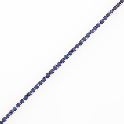 Lot 2081 - White Gold and Sapphire Bracelet