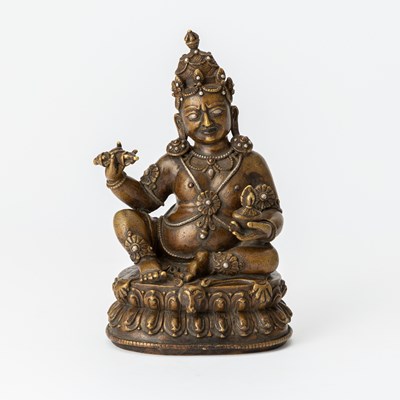 Lot 746 - A Nepalese Bronze Figure of Kubera