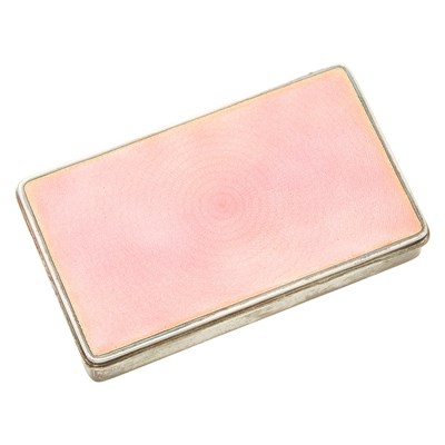 Lot 2256 - Silver and Pink Guilloché Enamel Box