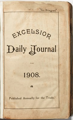 Lot 76 - Flo Ziegfeld's exhaustive ledger for 1908, the first full year of the Follies