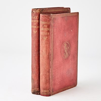 Lot 748 - A first edition set in cloth of Alice's Adventures in Wonderland and Through the Looking Glass