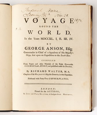 Lot 575 - The first edition, first issue of Anson's voyage