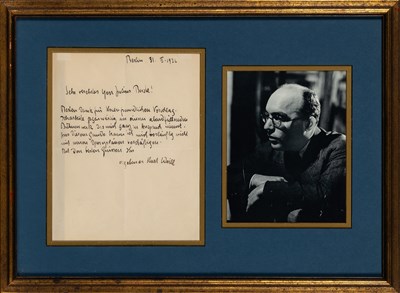 Lot 88 - An autograph letter from the composer of The Threepenny Opera