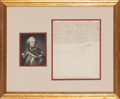 Lot 665 - A document signed by Frederick the Great on a financial matter