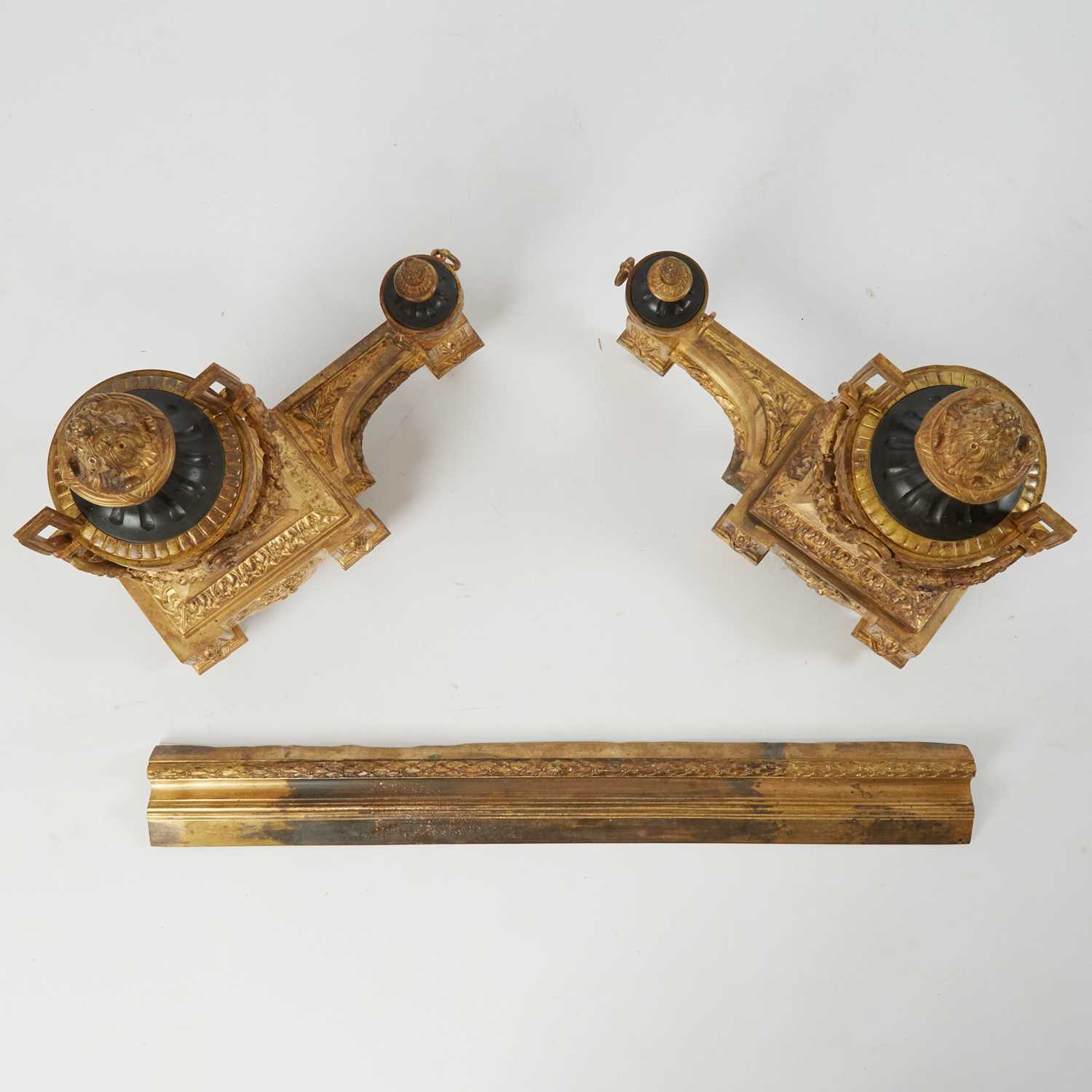 Lot 254 - Louis XVI Style Gilt-Bronze Fender Set