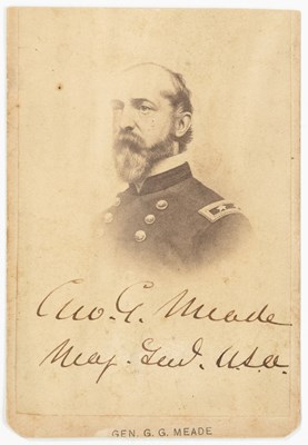 Lot 94 - A signed CDV by General George Gordon Meade