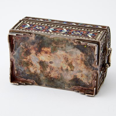 Lot 227 - Russian Style Silver-Gilt and Cloisonné Enamel Casket