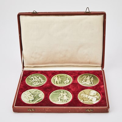 Lot 229 - Set of Six Soviet Porcelain Table Medals