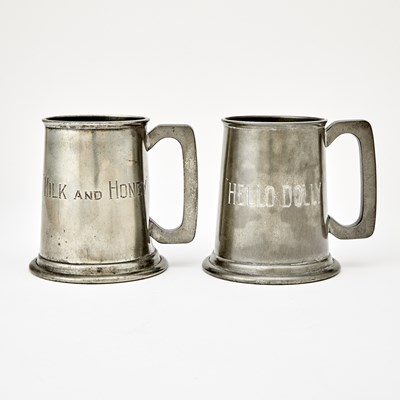 Lot 216 - Pair of English Pewter Mugs