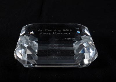 Lot 218 - Three Tiffany & Co. Engraved Glass Paperweights