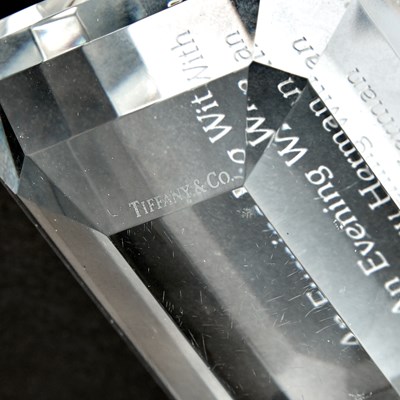 Lot 218 - Three Tiffany & Co. Engraved Glass Paperweights