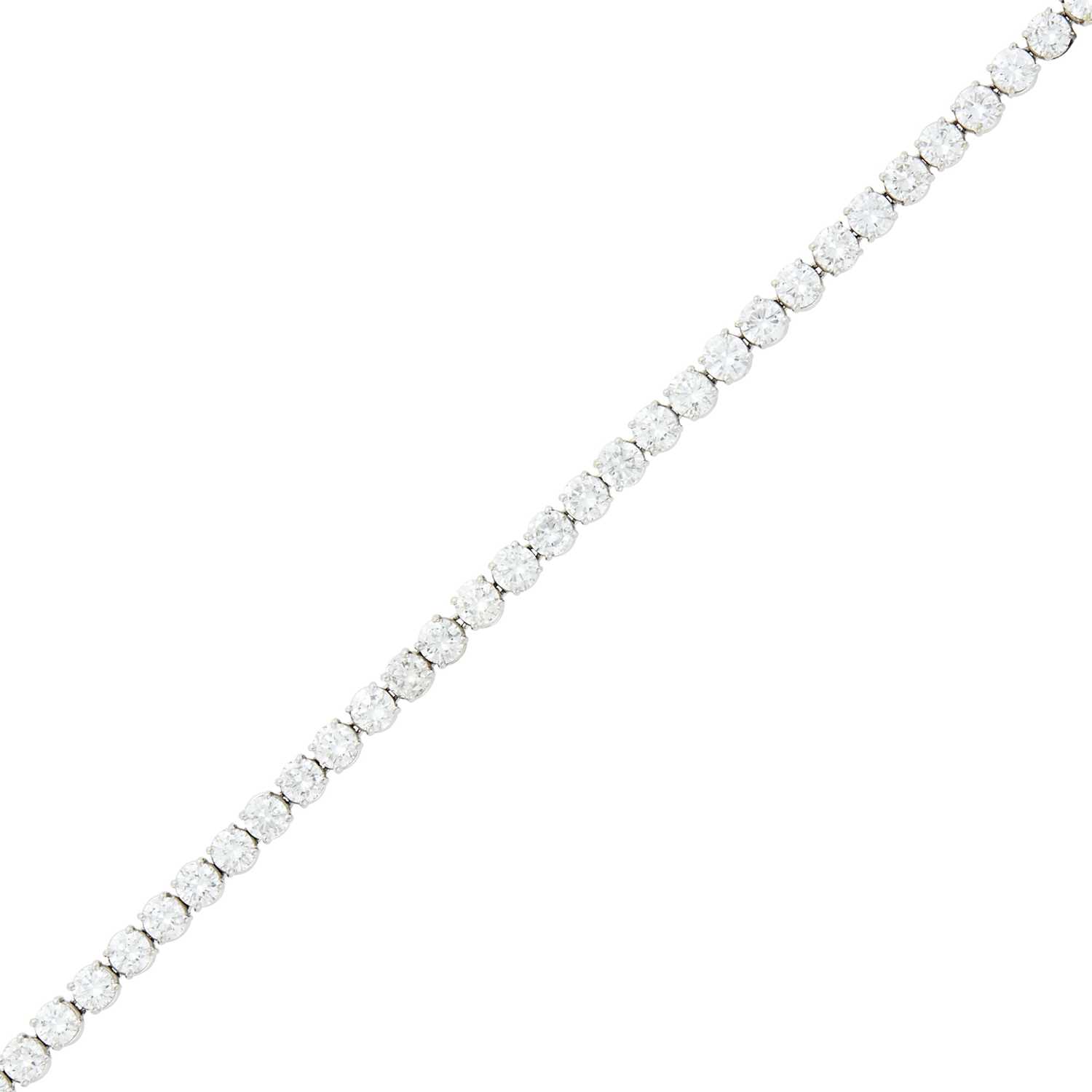 Lot 131 - White Gold and Diamond Bracelet