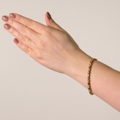 Lot 155 - Tiffany & Co. Gold, Sapphire and Diamond Bracelet