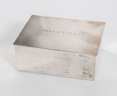 Lot 232 - Tiffany & Co. Sterling Silver Hello, Dolly! Cigarette Box