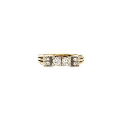 Lot 2209 - Gold, Silver and Diamond Ring