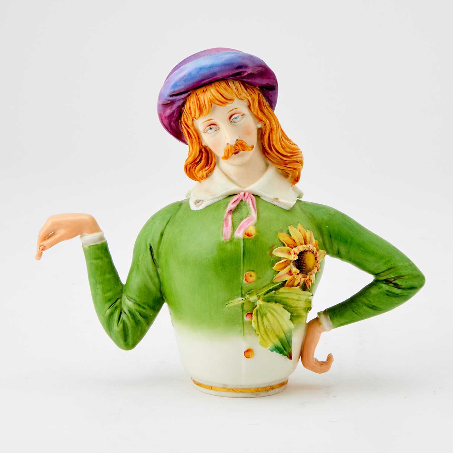 Lot 522 - James Hadley for Royal Worcester Porcelain Co. Aesthetic Movement Oscar Wilde Porcelain Teapot