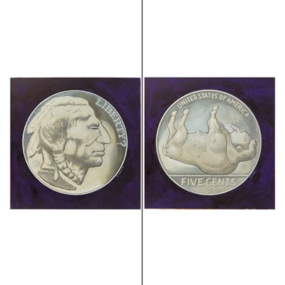 Lot 382 - Jaffee's satirical take on the Buffalo Nickel