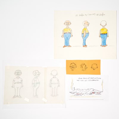 Lot 376 - A group of self-portraits intended as animation reference for an unmade documentary by Terry Gilliam