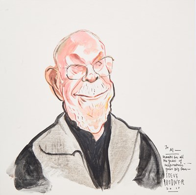 Lot 375 - An inscribed portrait of Al Jaffee